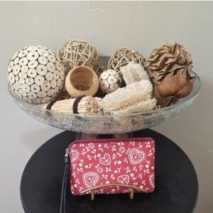 Coach ❤️LIKE NEW❤️ Red Heart Pattern Wristlet No Call Outs